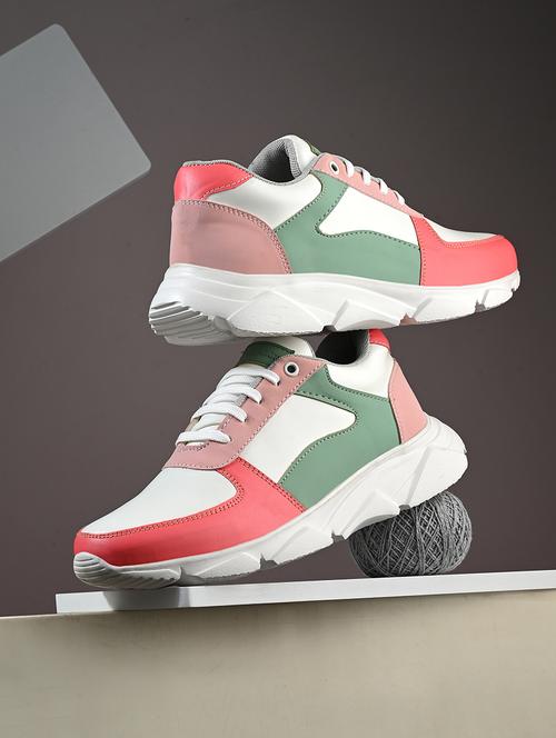 women color block lace-up sneakers - 21553029 - Standard Image - 0