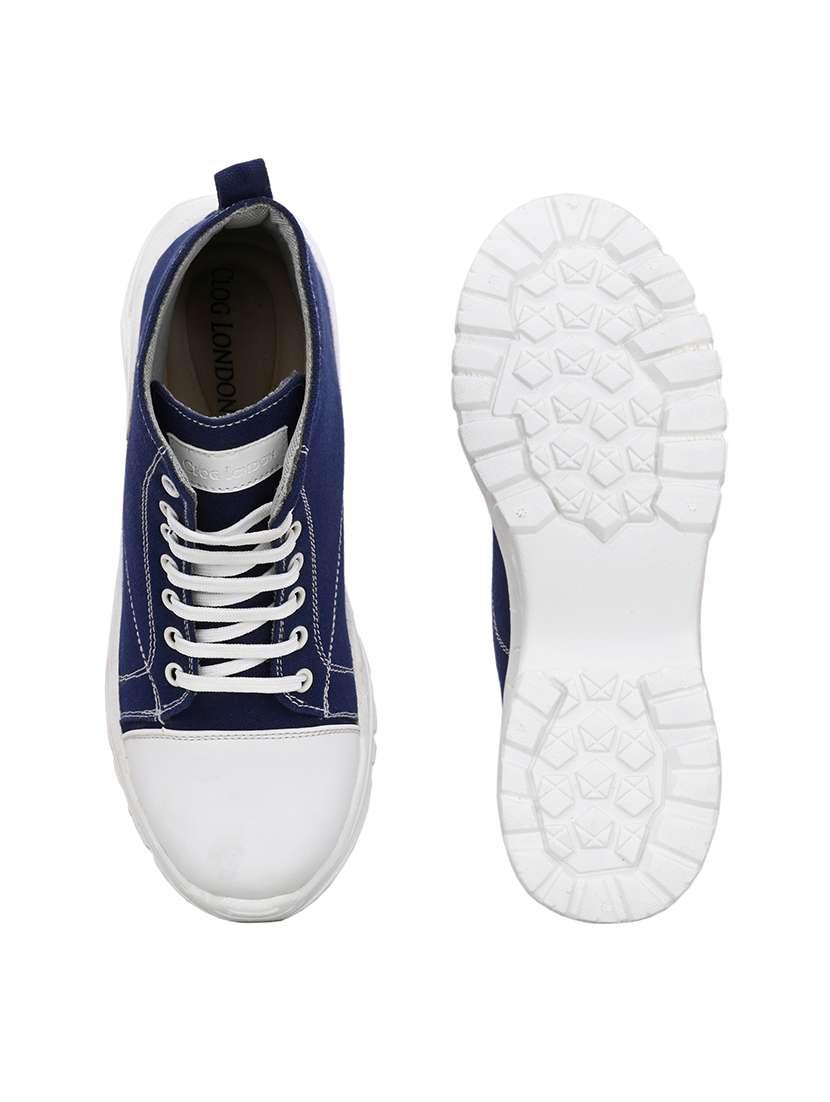 women blue lace-up sneaker - 21553031 -  Standard Image - 4