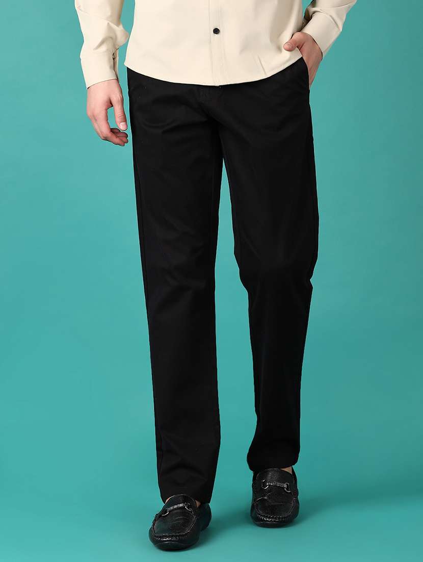 men mid rise solid chinos - 21553407 -  Standard Image - 1