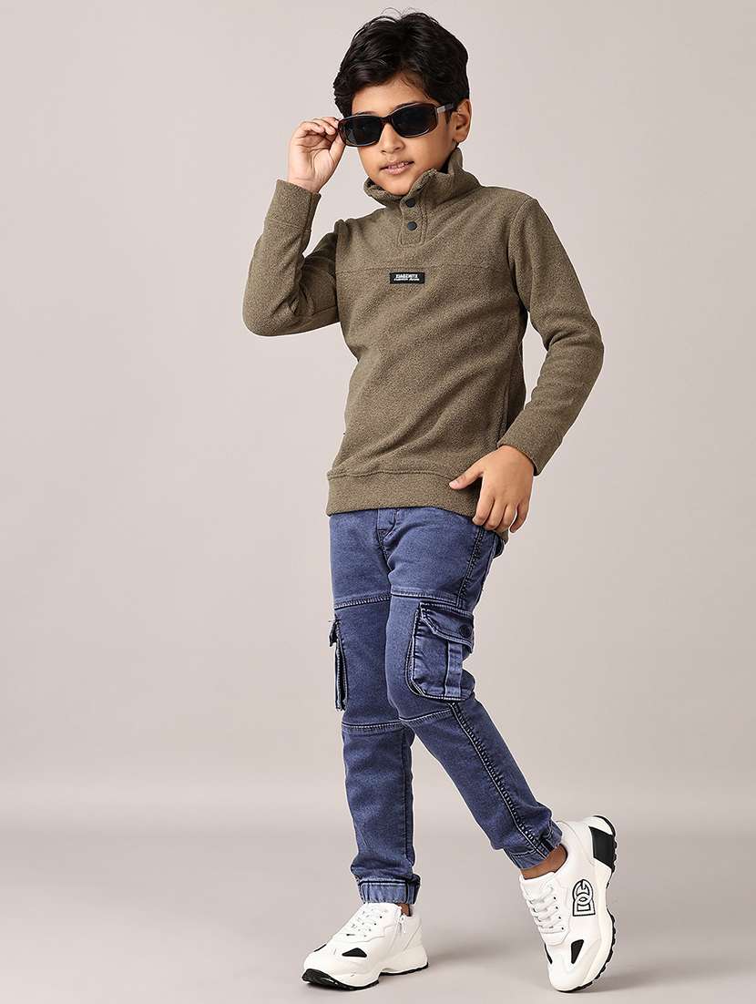 boys solid long sleeve pullover sweatshirt - 21553420 -  Standard Image - 4