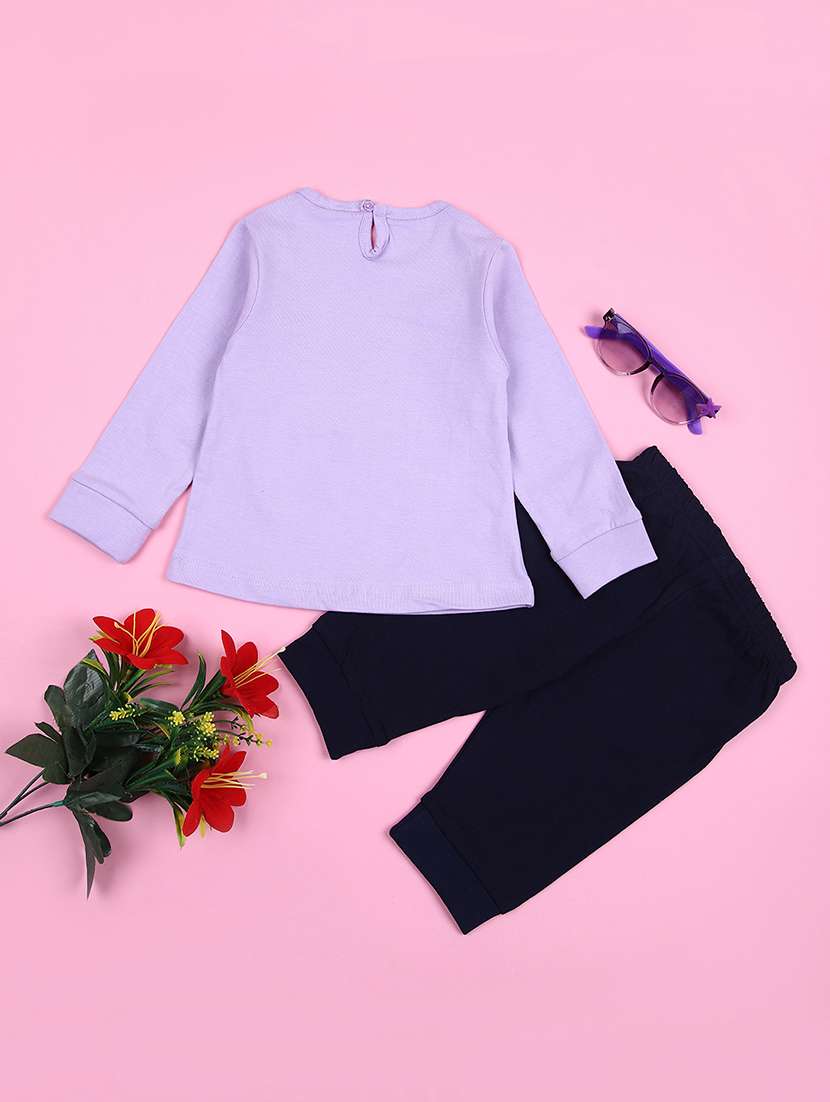 girls printed casual wear full length set - 21553507 -  Standard Image - 1