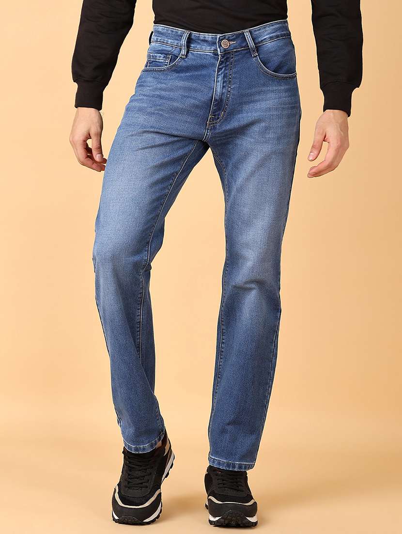 men mid rise plain jeans - 21553674 - Zoom Image - 0