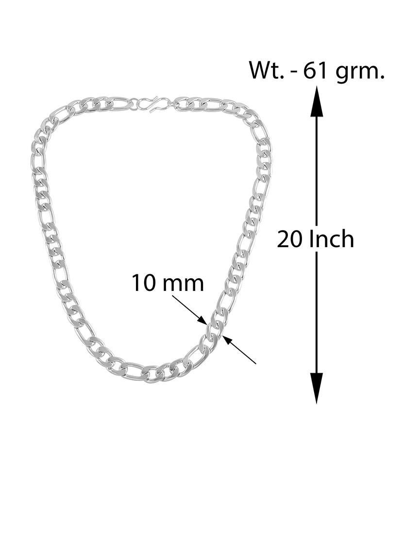 silver stainless steel chain necklace - 21553700 - Standard Image - 4