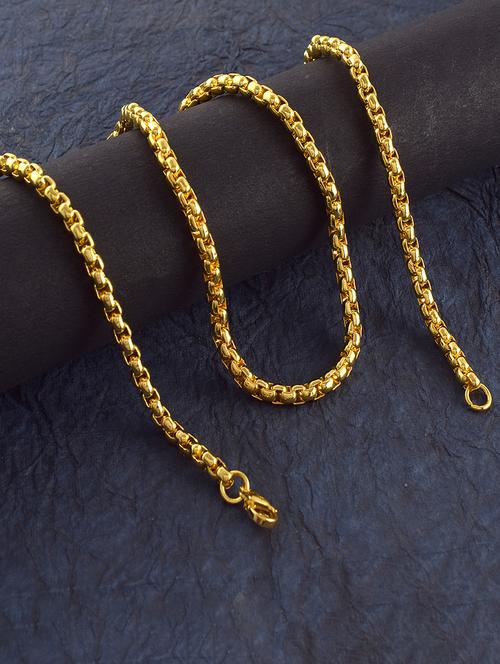 gold brass chain necklace - 21553701 - Standard Image - 0