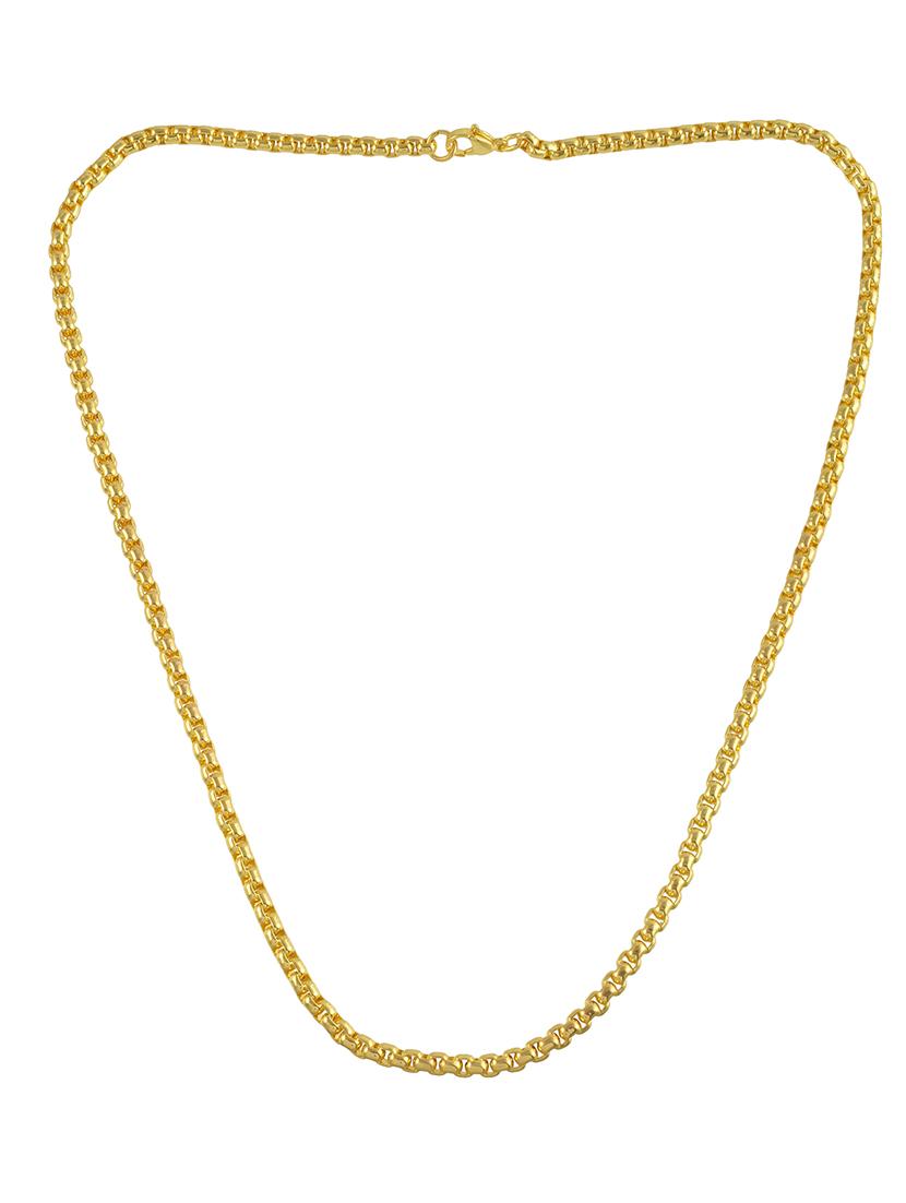 gold brass chain necklace - 21553701 - Standard Image - 1