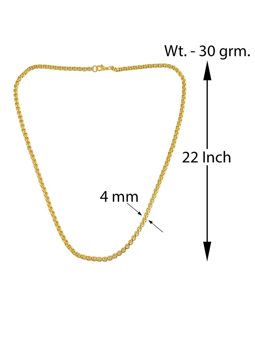 gold brass chain necklace - 21553701 - Standard Image - 4