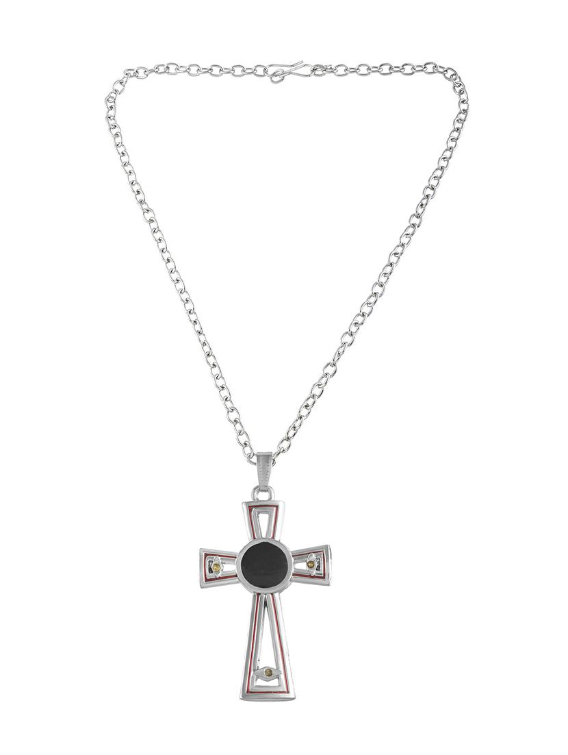 pack of 2 silver christian cross crucifix chain - 21553712 - Standard Image - 1