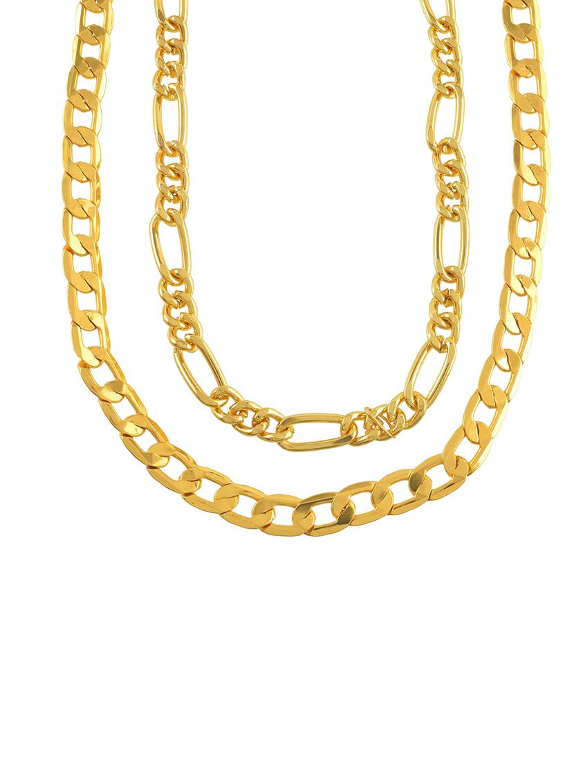 pack of 2 gold brass chain necklace - 21553713 - Standard Image - 4