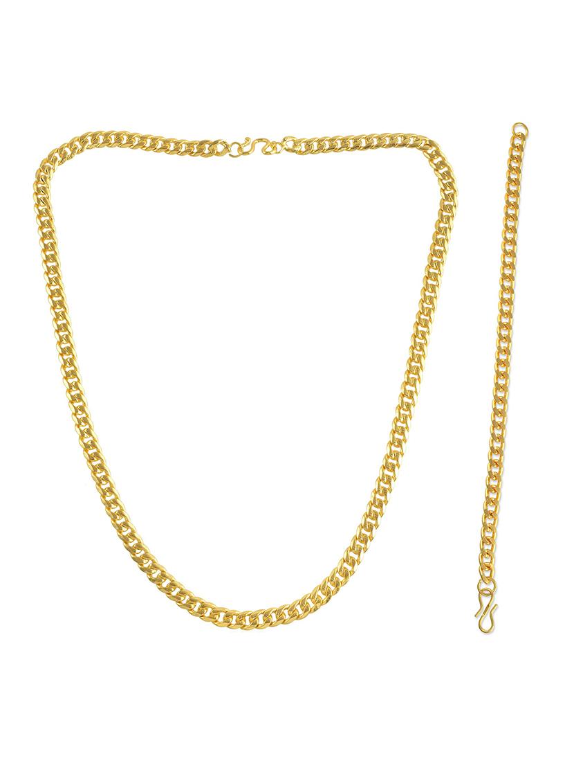 gold brass chain necklace - 21553714 - Standard Image - 1