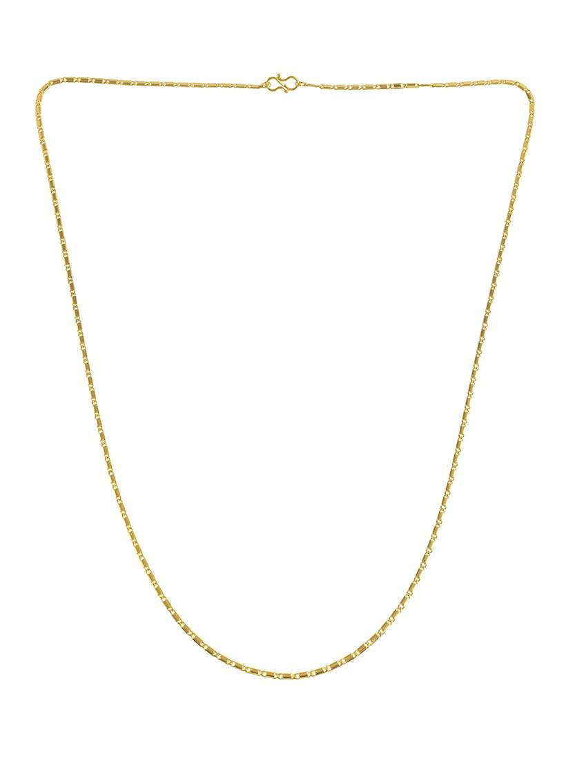 gold brass chain necklace - 21553716 -  Standard Image - 1