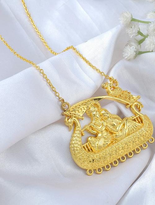 gold brass statement necklace - 21553743 - Standard Image - 0