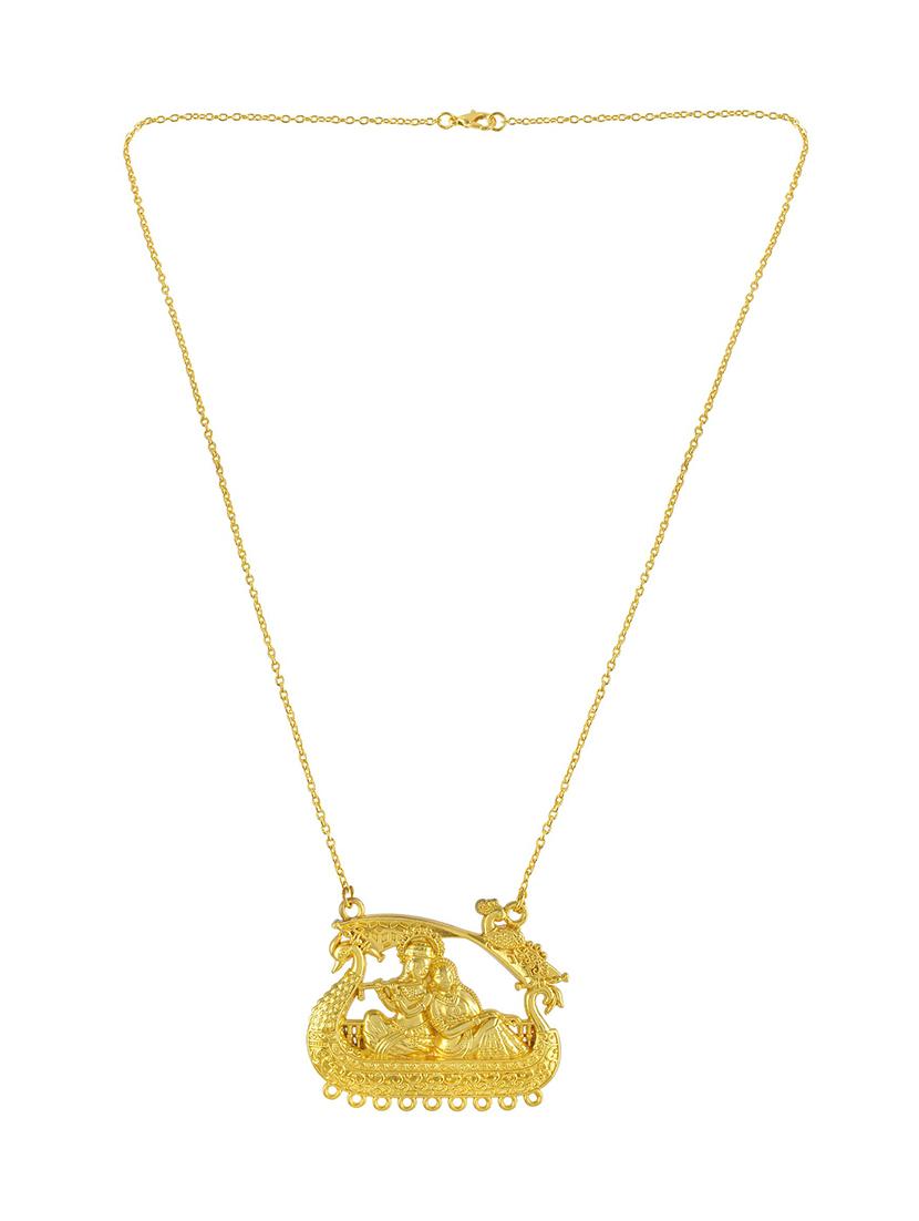 gold brass statement necklace - 21553743 - Standard Image - 1