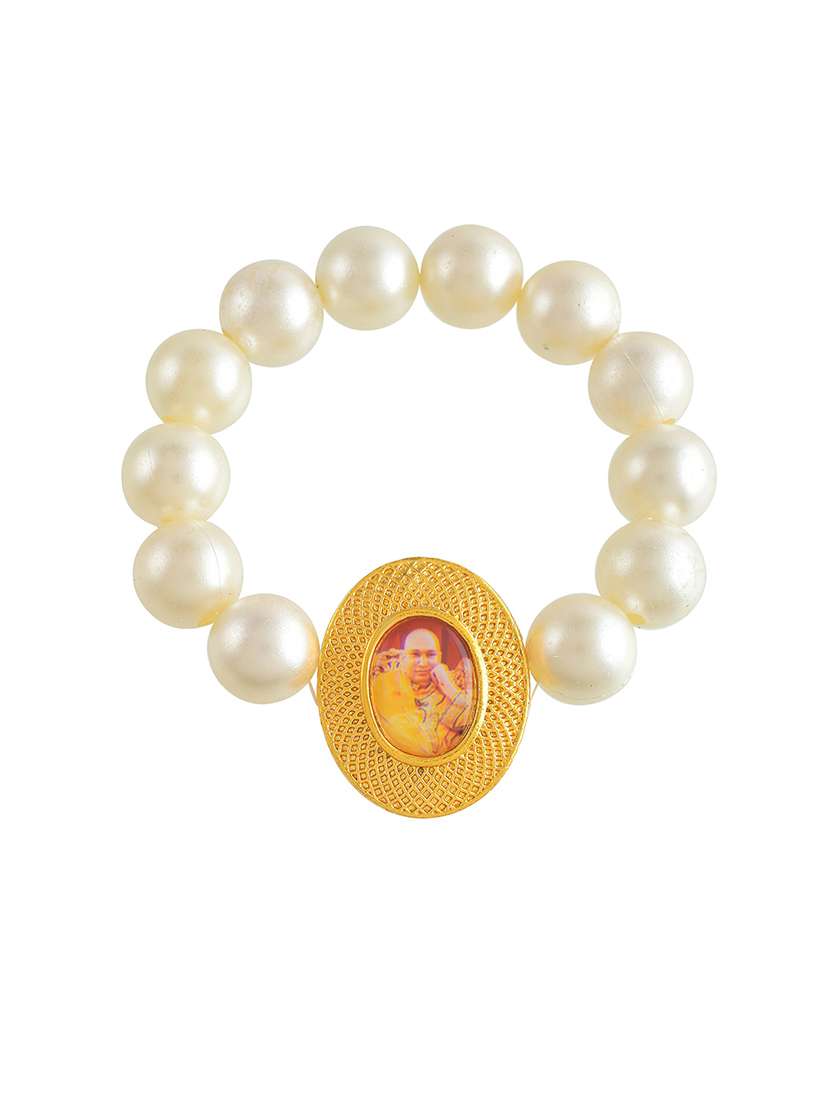 white crystal beaded bracelet - 21553758 -  Standard Image - 1