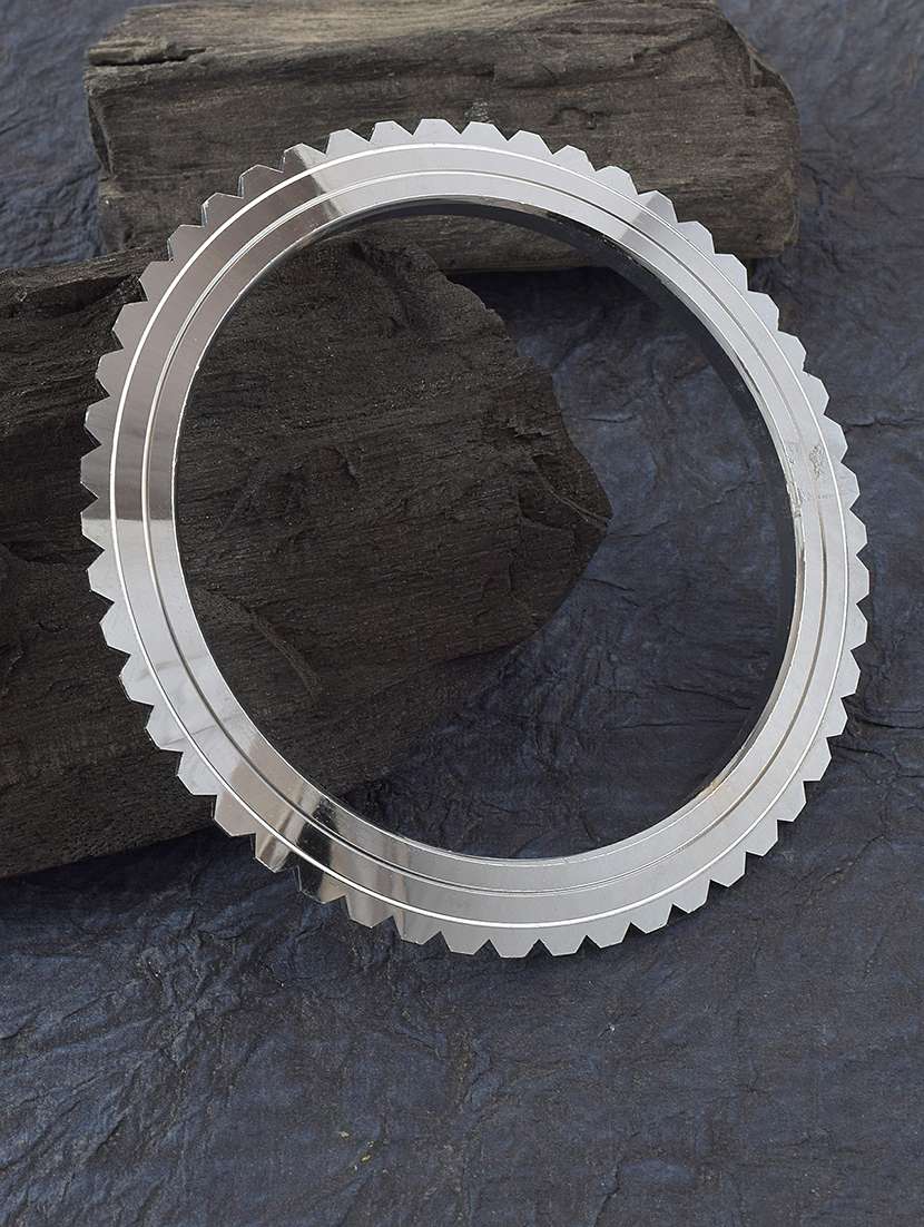 silver stainless steel bangle bracelet