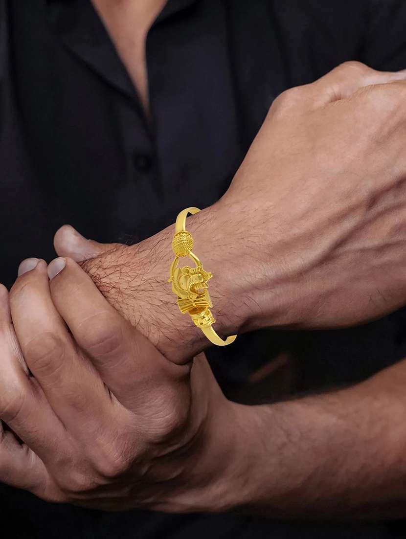 gold brass bangle bracelet - 21553769 -  Standard Image - 4