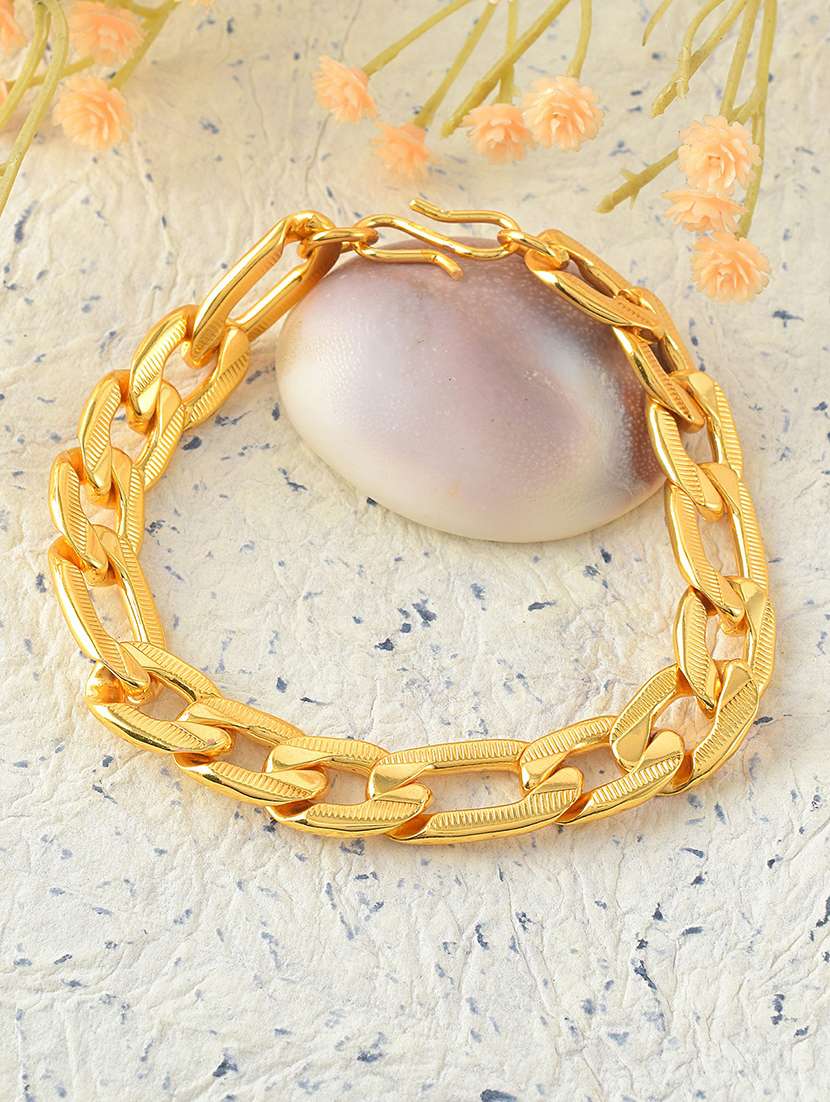 gold brass links bracelet