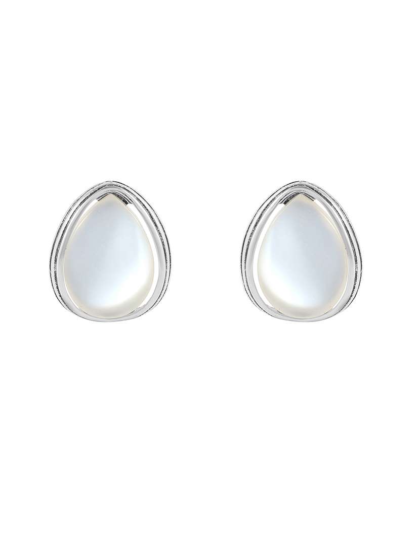 silver brass studs earring - 21553783 - Standard Image - 1