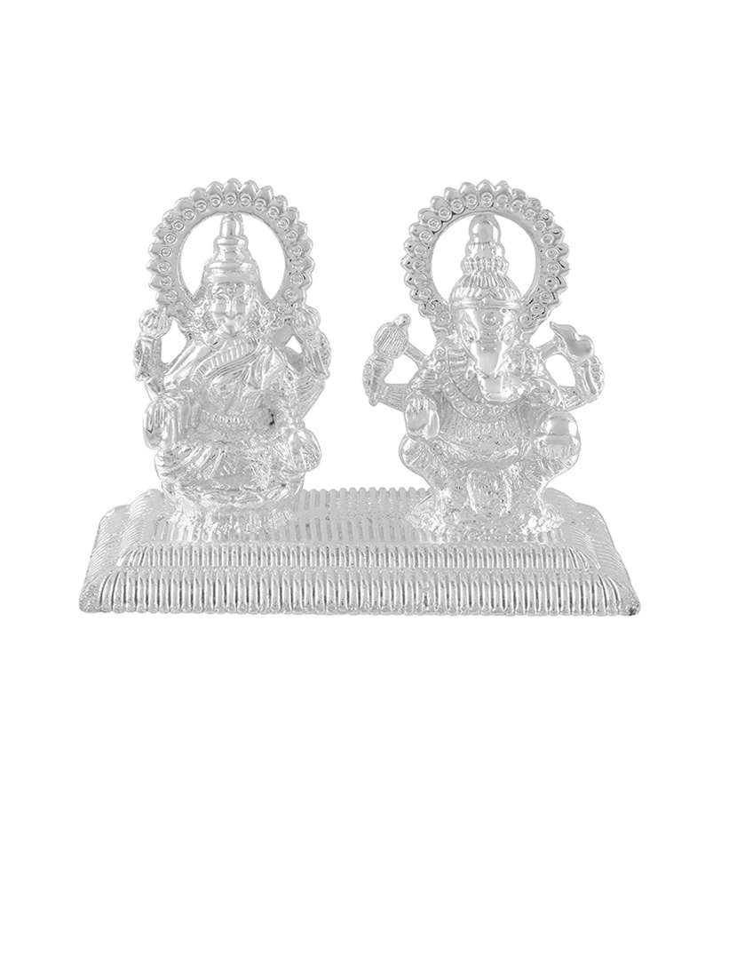 brass non fade silver lakshmi ganesh stand hindu puja item show piece