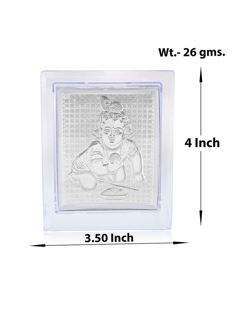 pure silver foil krishna laddu gopal stand hindu puja item - 21553797 - Standard Image - 4