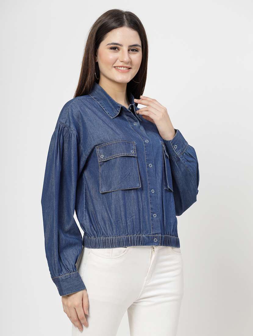 women solid long sleeves jacket - 21553838 -  Standard Image - 1