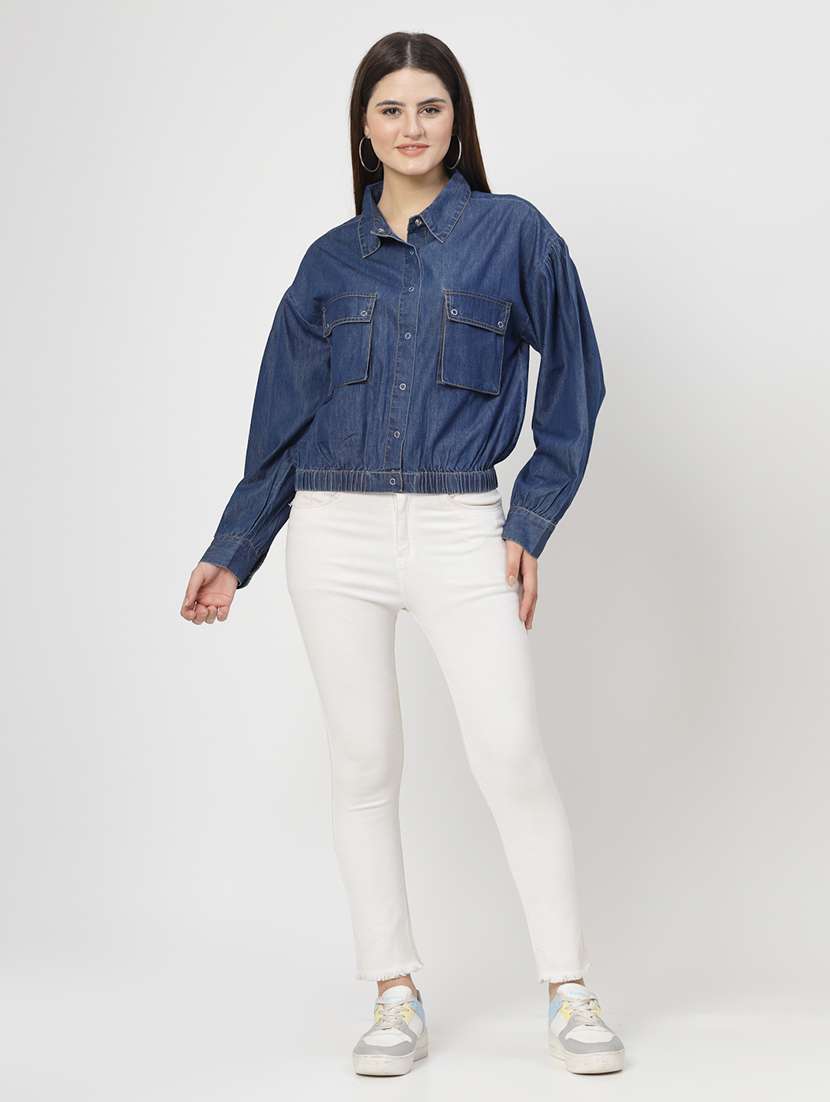 women solid long sleeves jacket - 21553838 -  Standard Image - 4