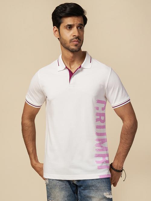 men typographic polo neck t-shirt - 21553850 -  Standard Image - 0