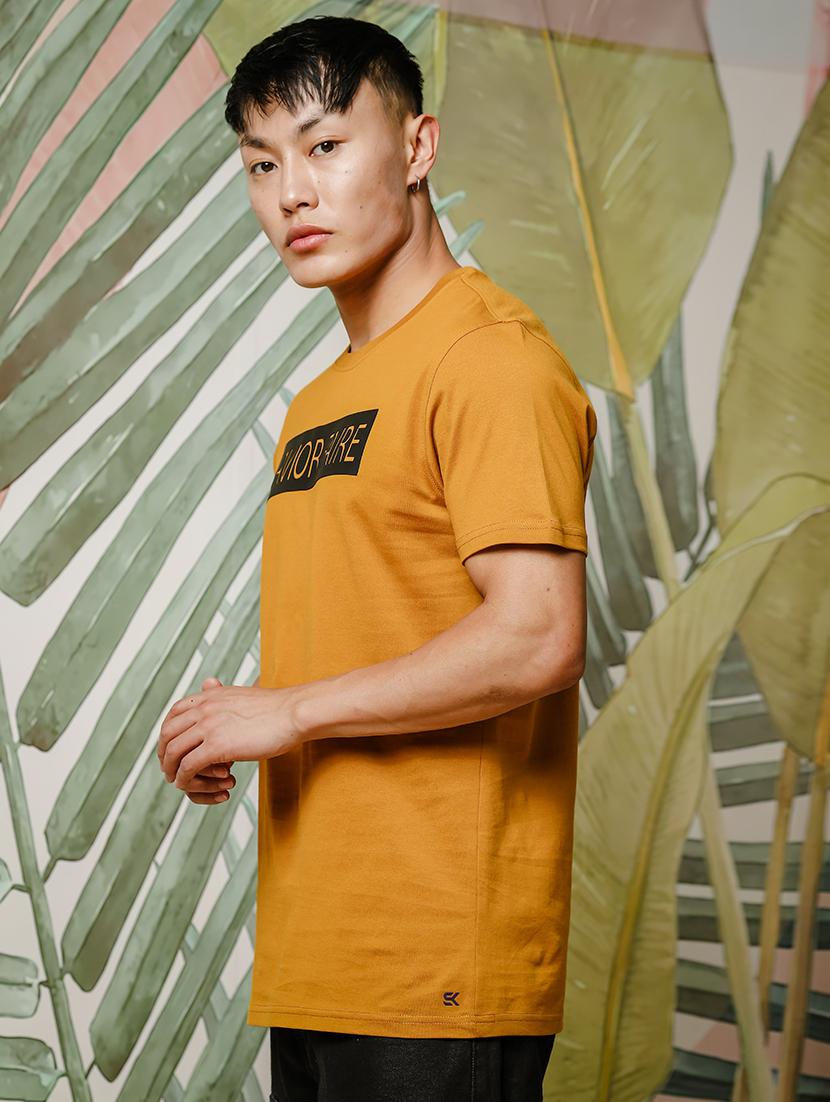 men chest print round neck t-shirt - 21553871 -  Standard Image - 1