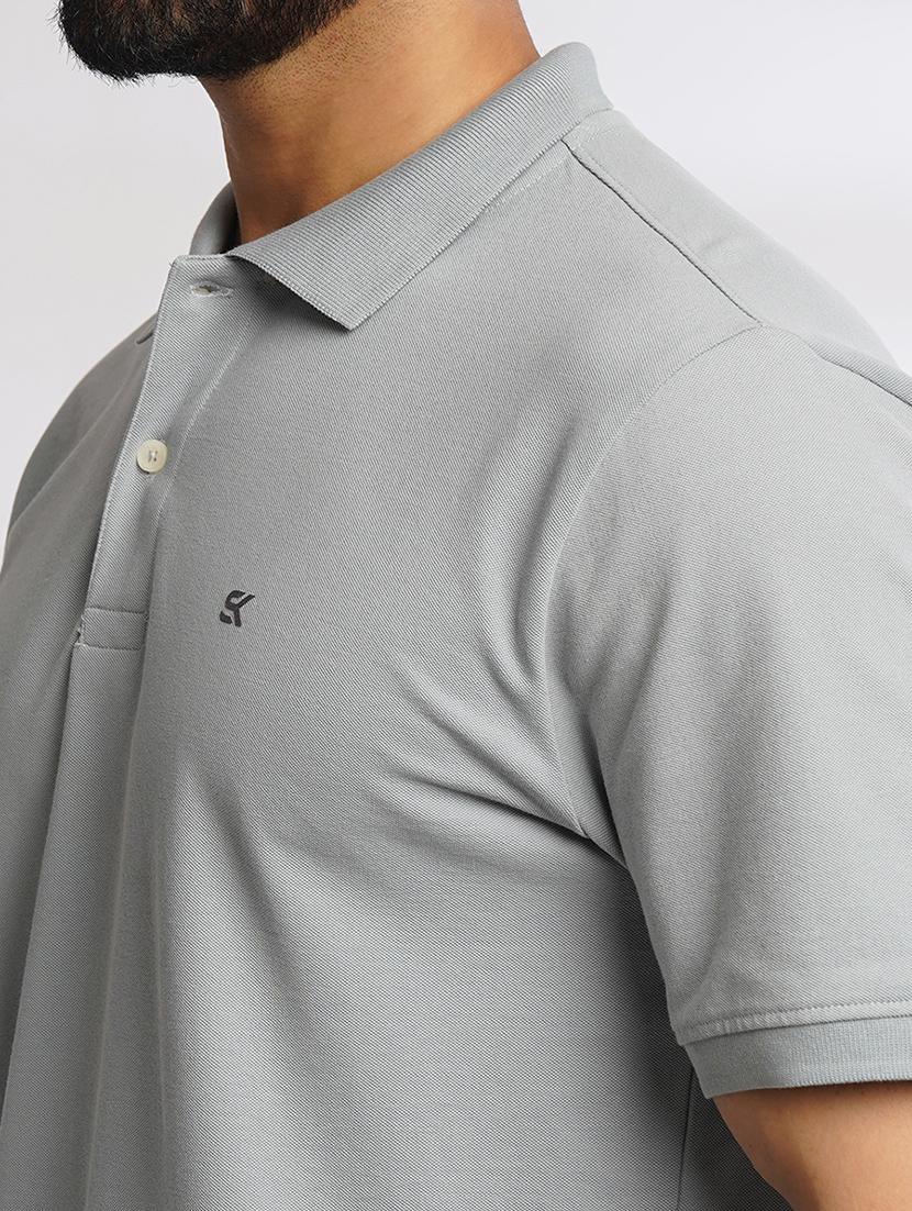 men solid polo neck short sleeve t-shirt - 21553872 - Standard Image - 4
