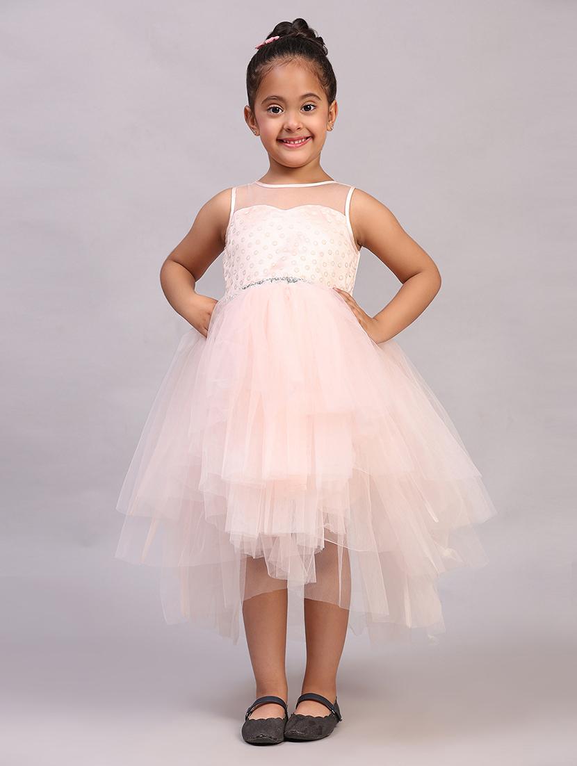 girls knee length self-designed frock - 21553896 - Zoom Image - 0