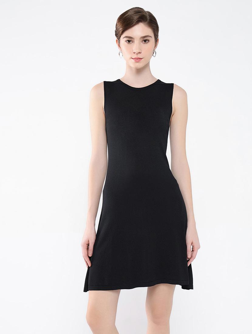 women solid sleeveless a-line dress - 21553929 -  Zoom Image - 0