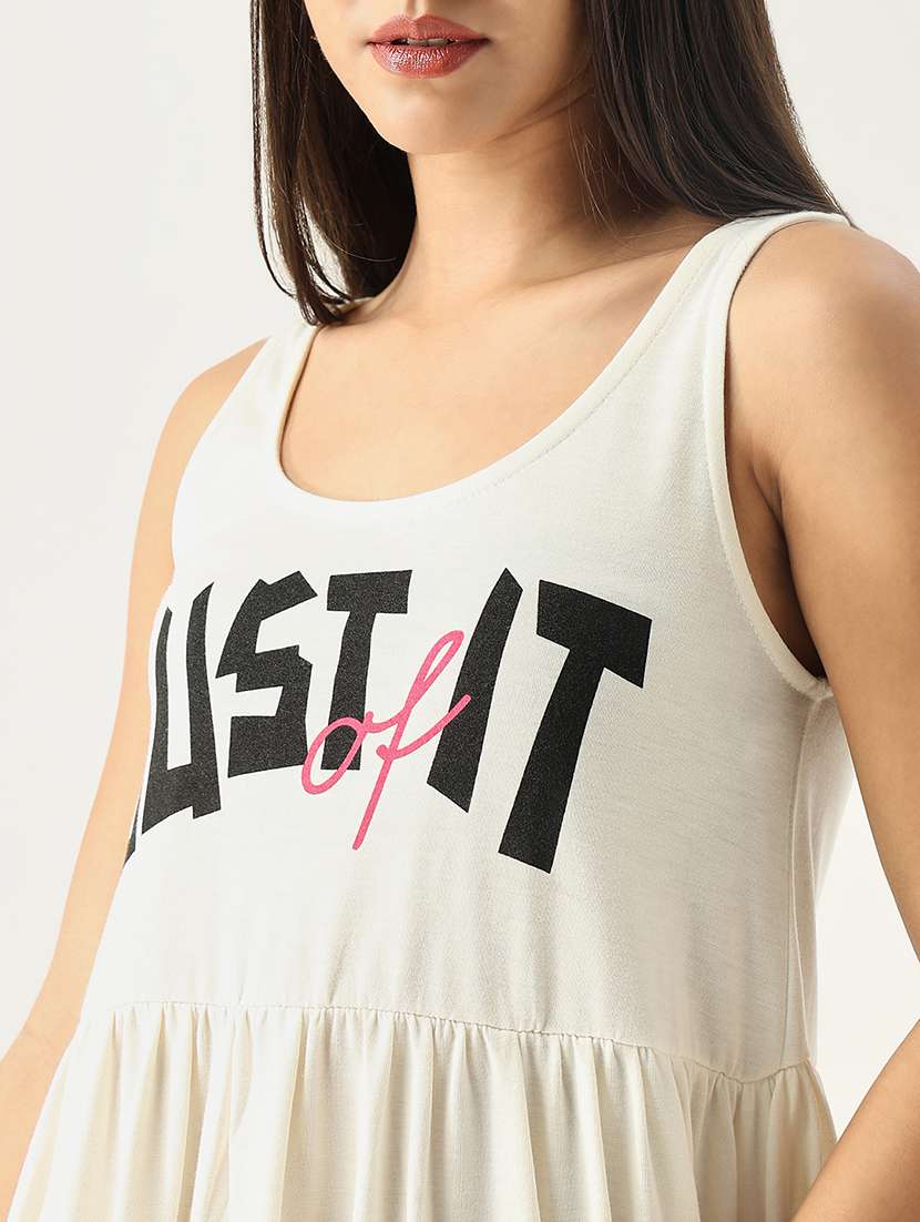 women typographic printed a-line dress - 21553933 -  Standard Image - 6