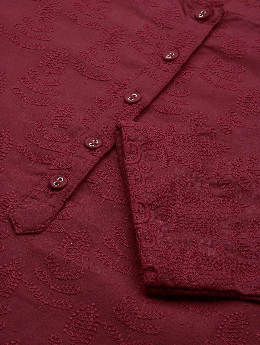 women embroidered round neck straight kurta - 21553948 -  Standard Image - 6