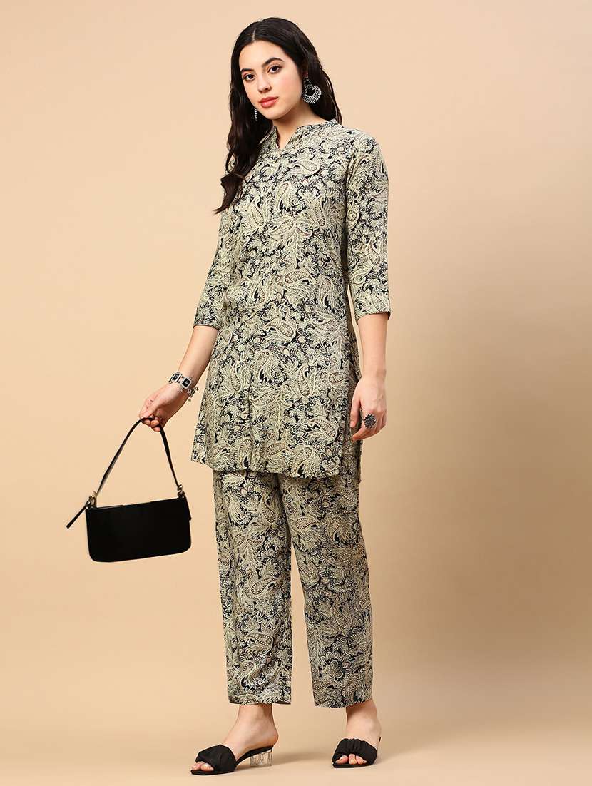 women printed kurta & pant set - 21553969 -  Standard Image - 4