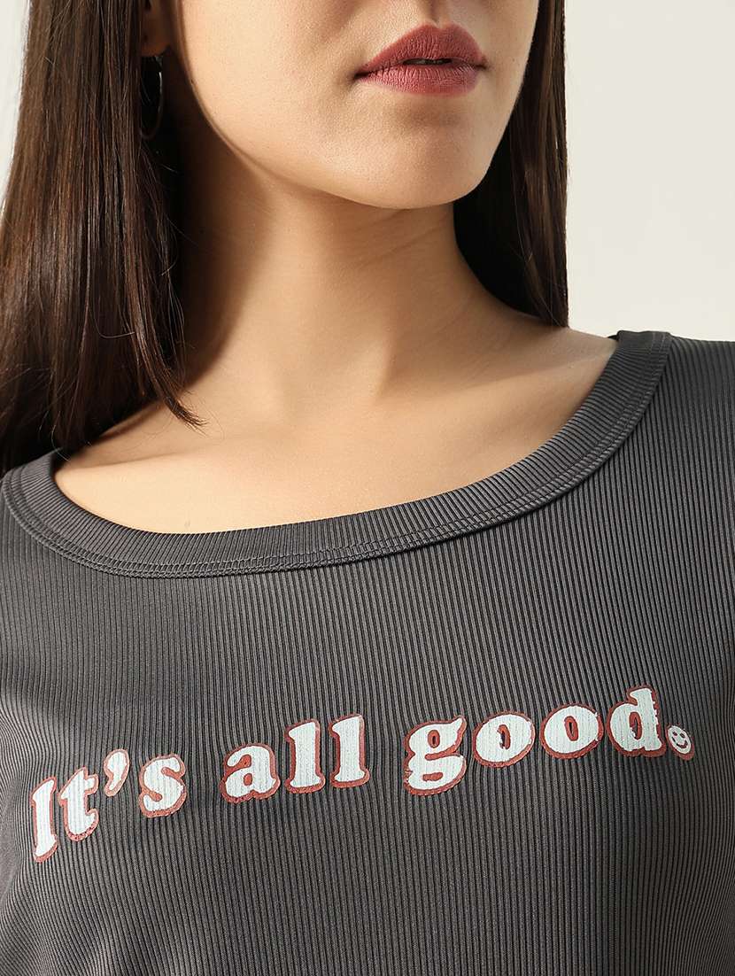 women chest printed round neck t-shirt - 21554008 -  Standard Image - 6