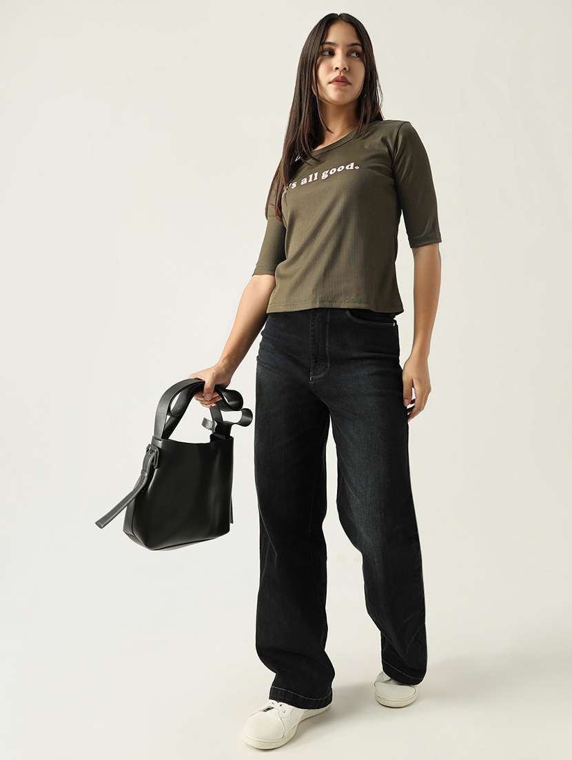 women chest printed round neck t-shirt - 21554010 -  Standard Image - 4