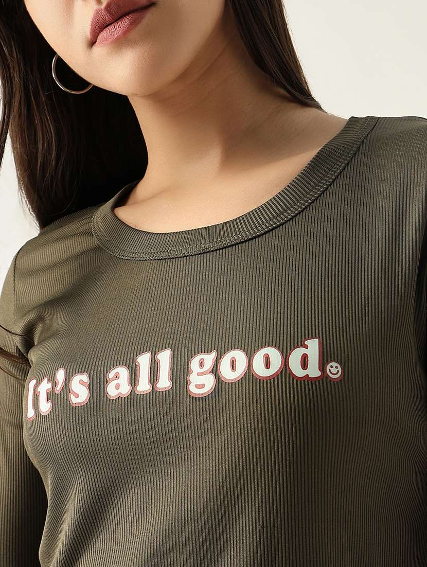 women chest printed round neck t-shirt - 21554010 -  Standard Image - 6