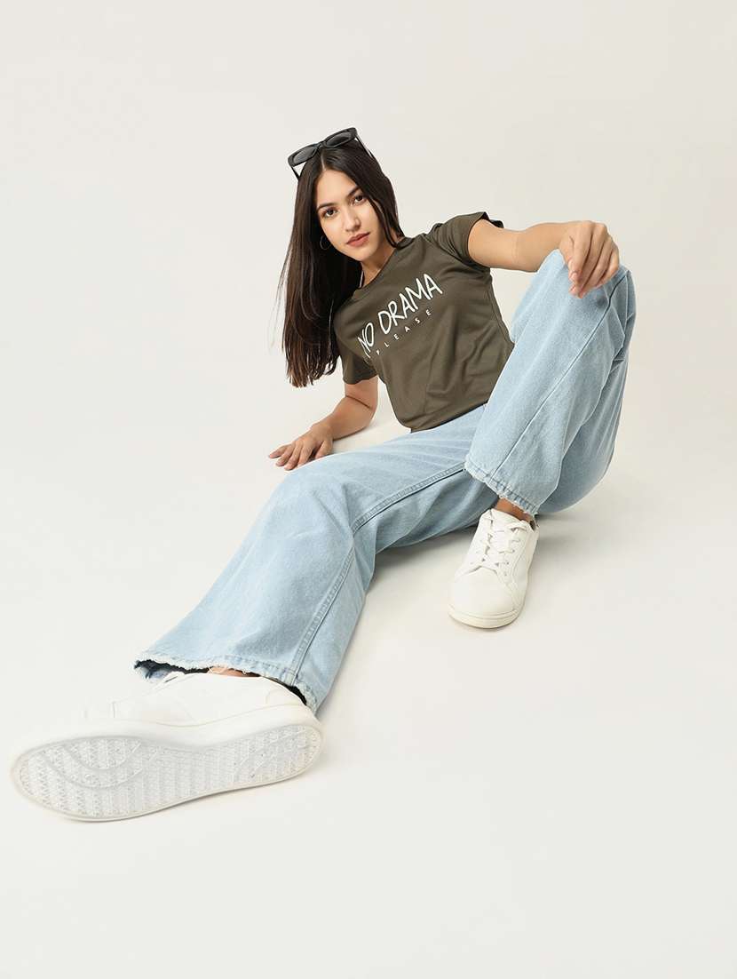 women chest printed round neck t-shirt - 21554013 -  Standard Image - 4