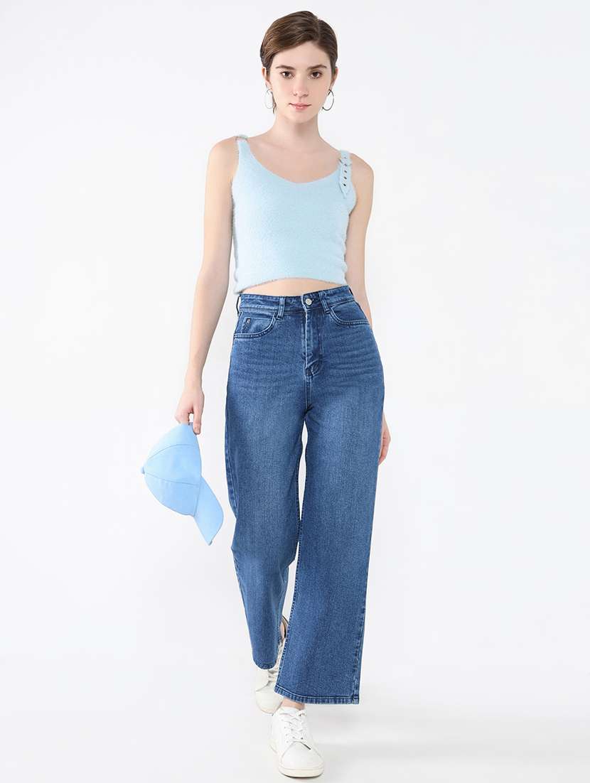 women light blue self-designed tank top - 21554060 -  Standard Image - 4