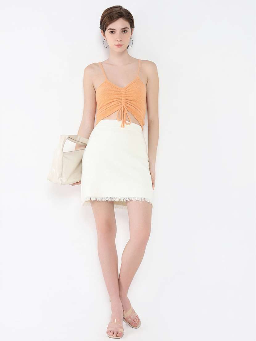 women orange self-designed tank top - 21554062 -  Standard Image - 4