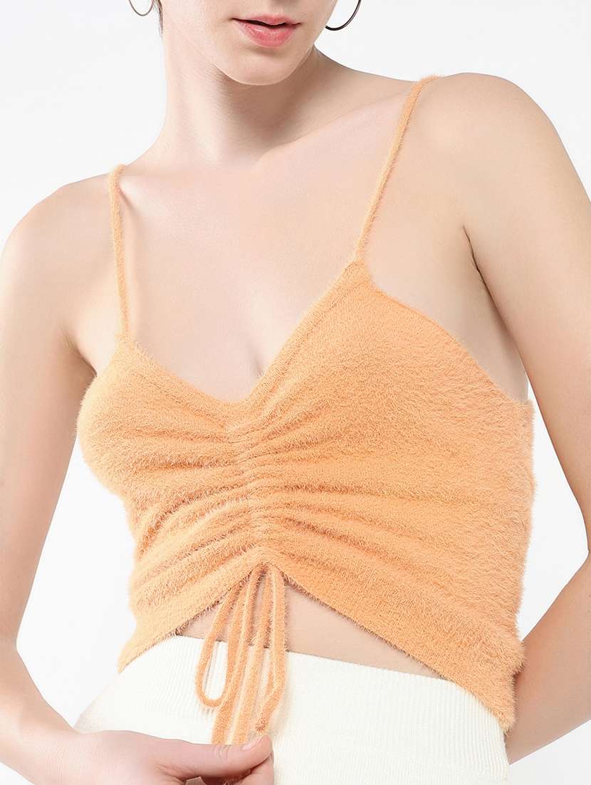 women orange self-designed tank top - 21554062 -  Standard Image - 6