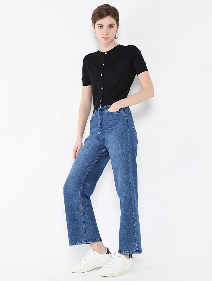 women black solid regular top - 21554095 - Standard Image - 4