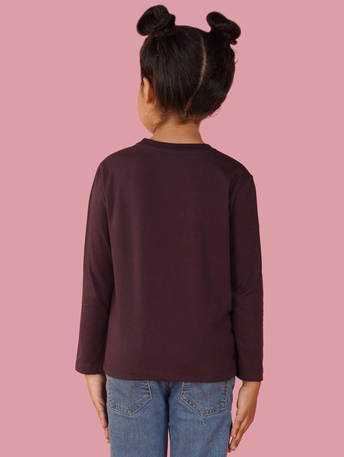 girls front print long sleeve tee - 21554351 - Standard Image - 1
