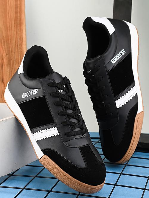 men black lace up sneaker - 21554745 -  Standard Image - 0