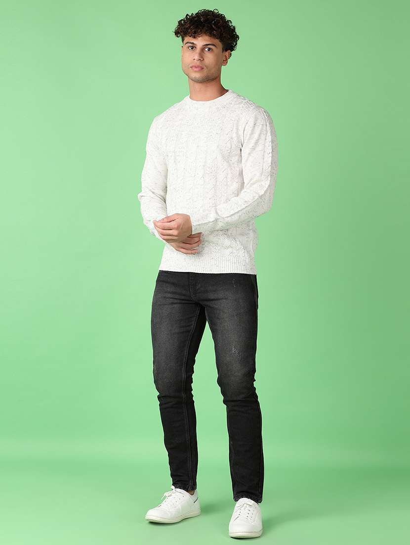 men long sleeves self design pullover - 21554819 -  Standard Image - 4