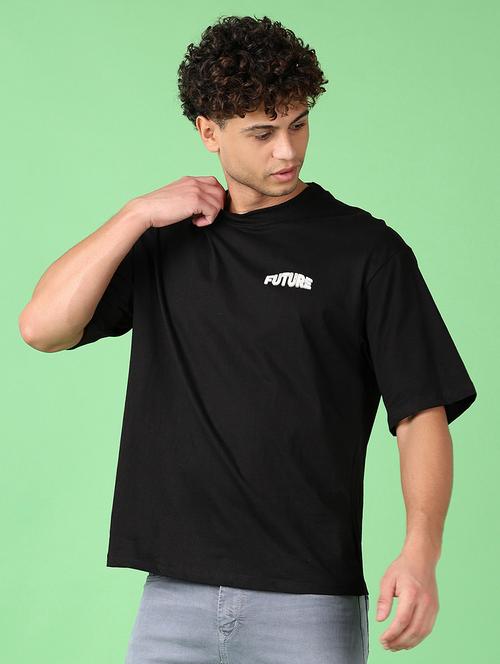 men round neck front & back print t-shirt - 21554866 -  Standard Image - 0