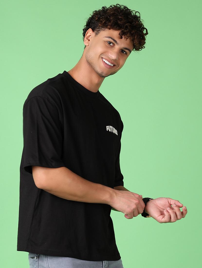 men round neck front & back print t-shirt - 21554866 -  Standard Image - 1