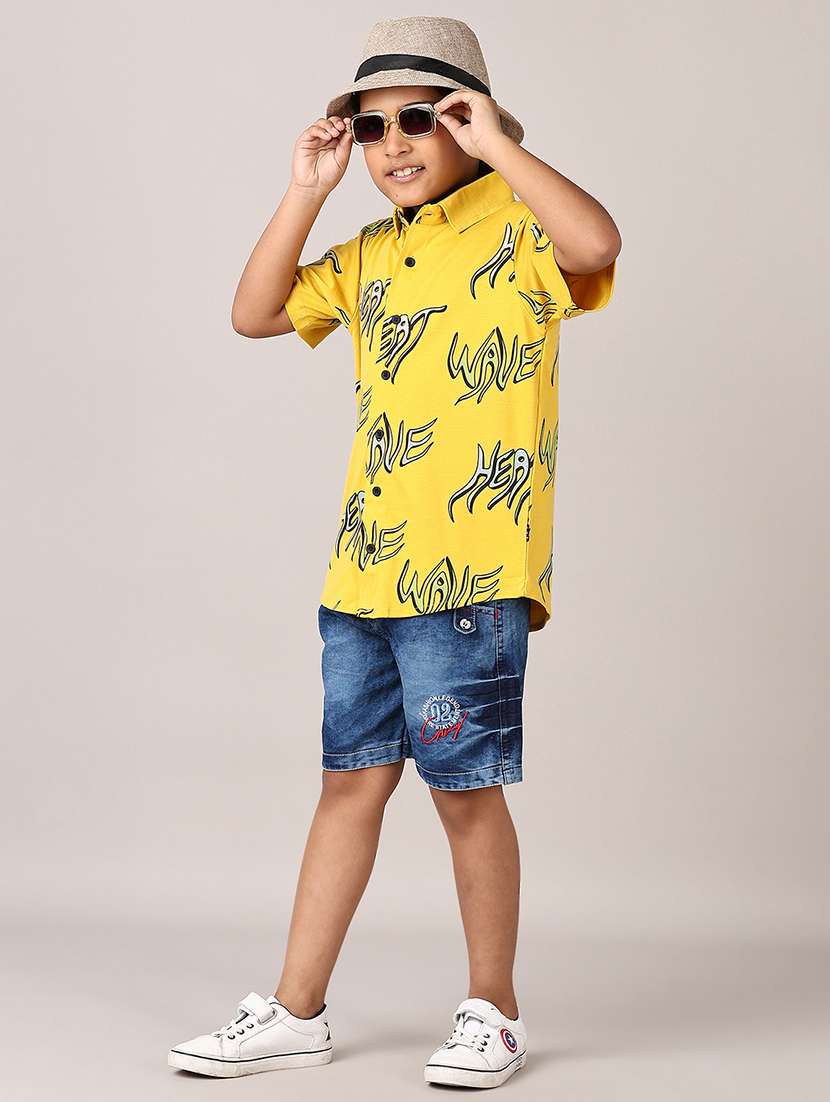 boys blue solid shorts - 21554934 -  Standard Image - 4
