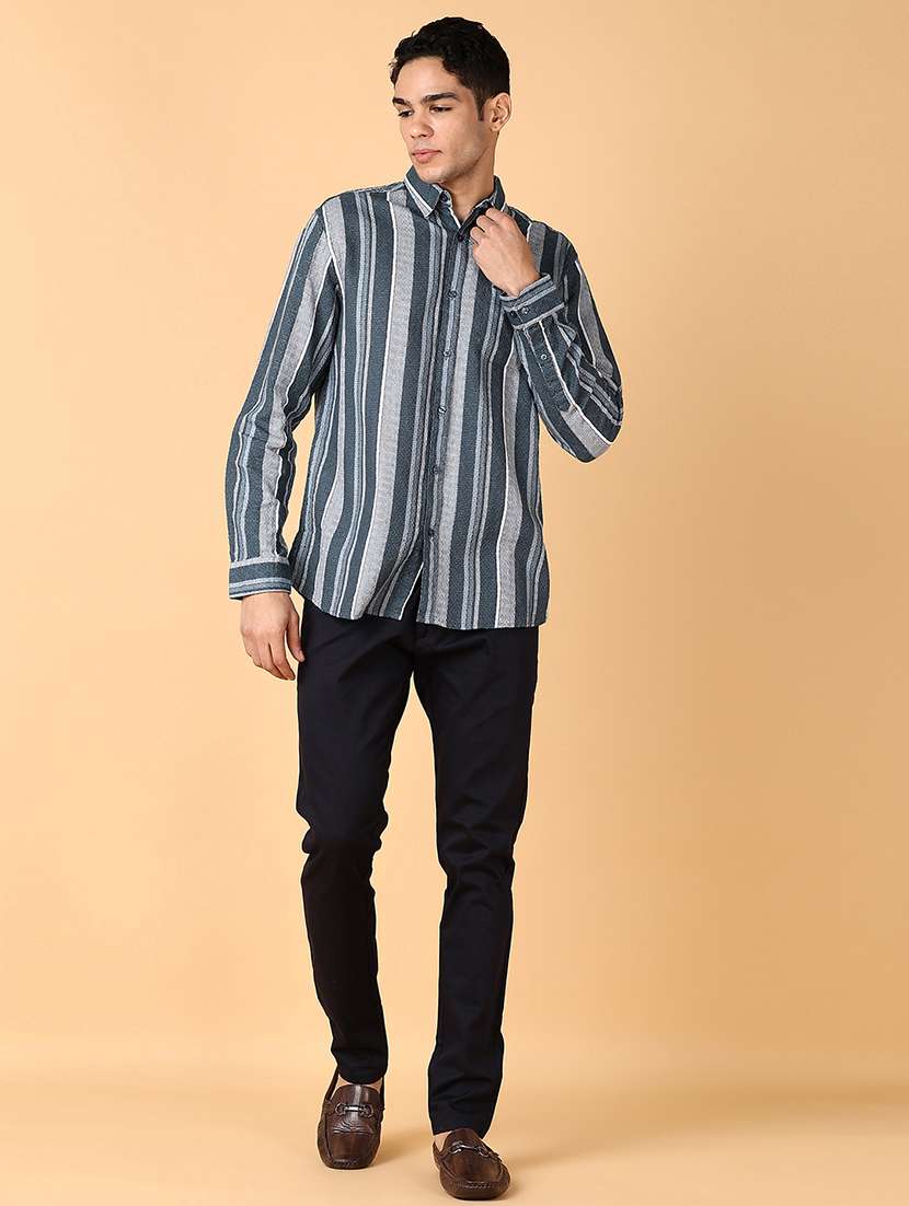 men solid slim fit chinos casual trouser - 21554970 -  Standard Image - 4