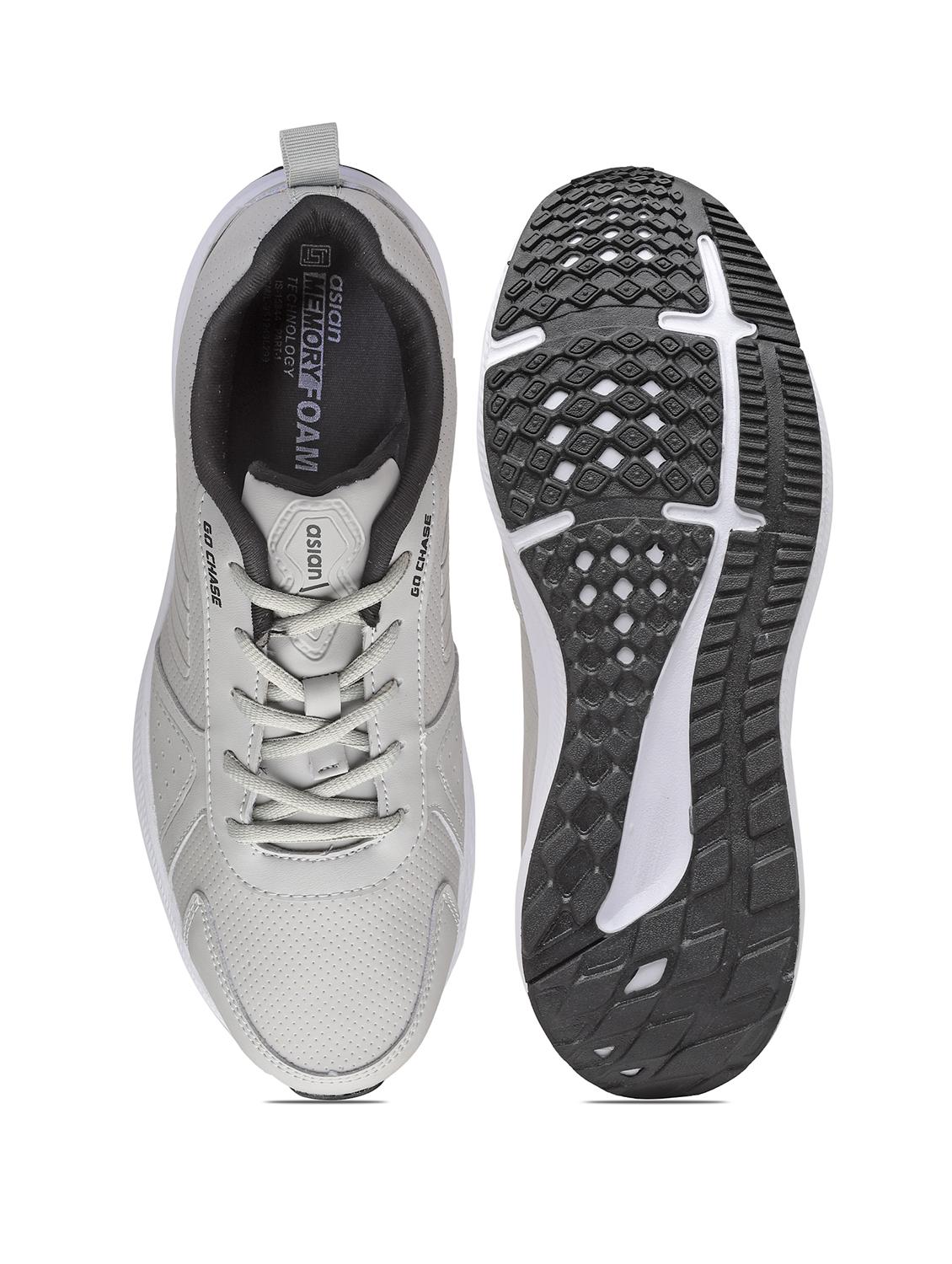 men grey lace up running shoes - 21555107 - Standard Image - 4