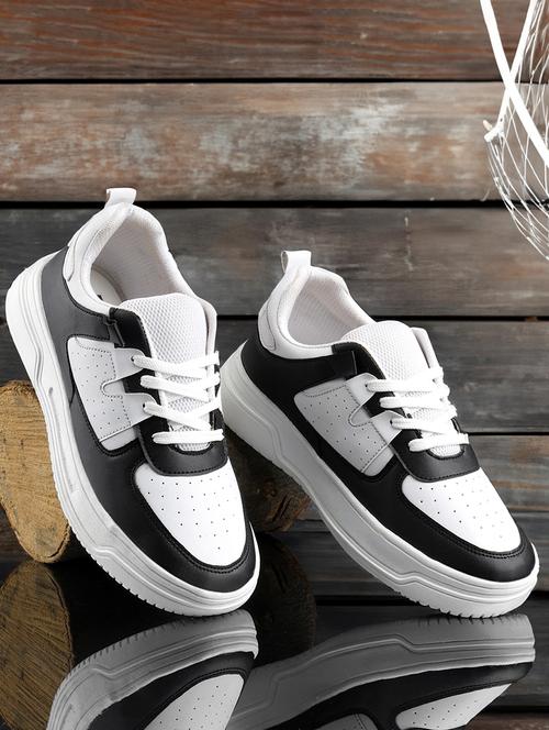 men color block lace up sneakers - 21555171 - Standard Image - 0